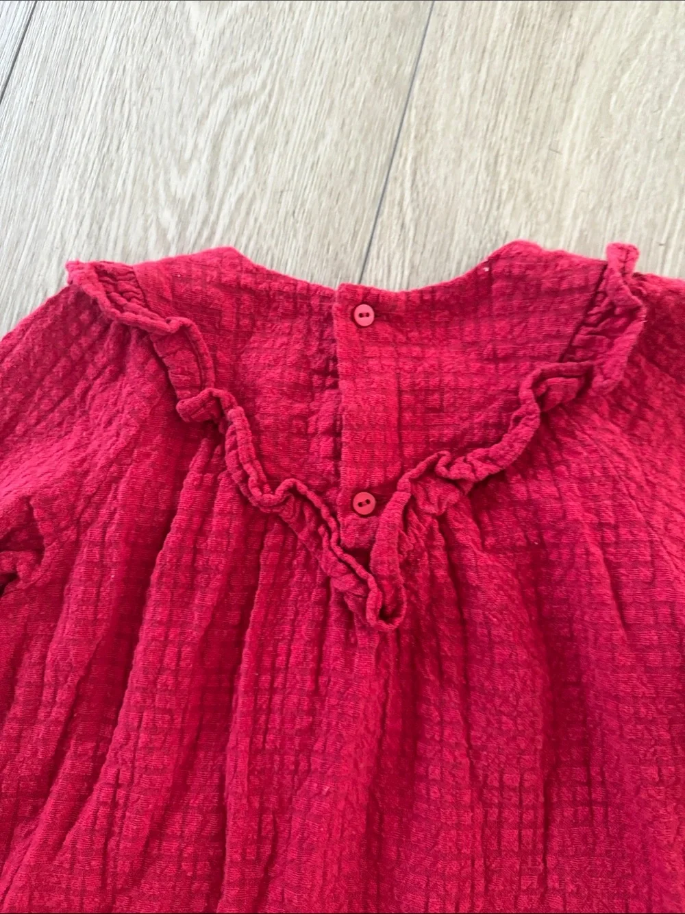 Zara Red Ruffled Long Sleeve dress size 3-4 years